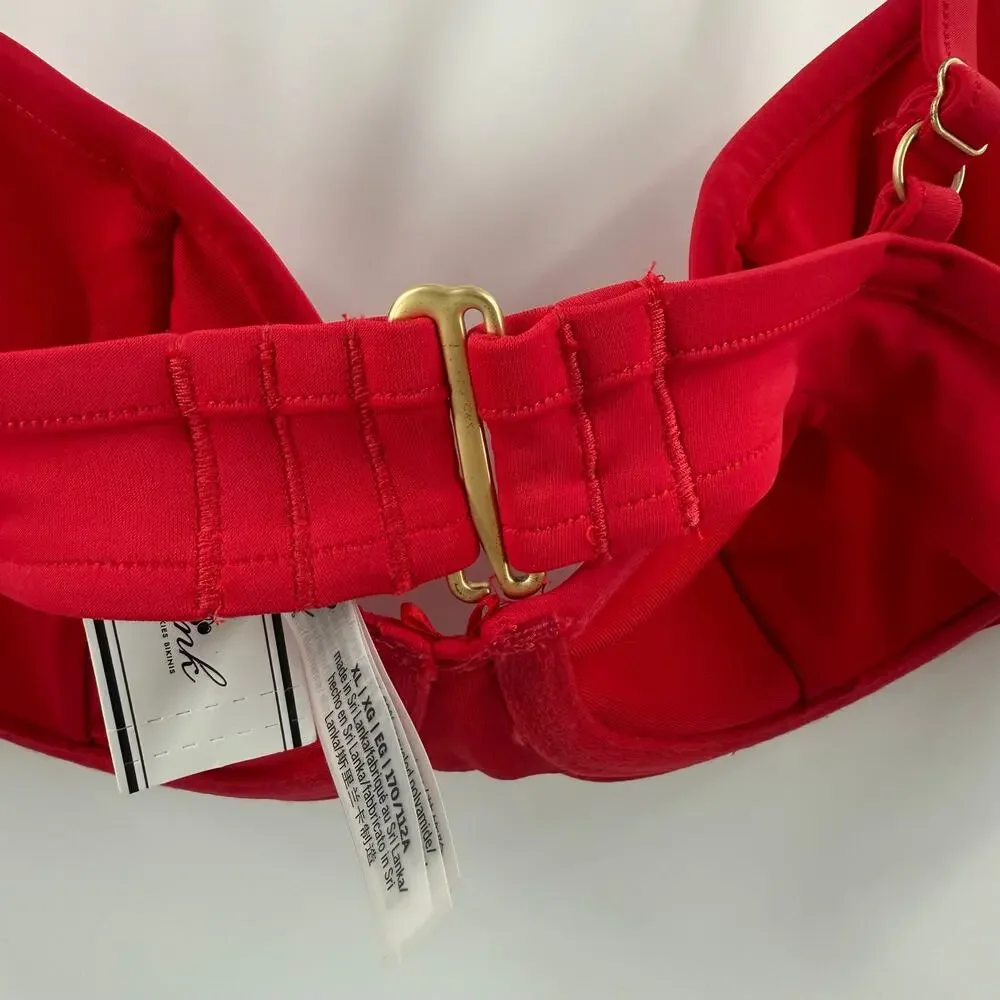 Frankies Bikinis x Victorias Secret Pink Bikini Top Size XL Underwire Swim NWT